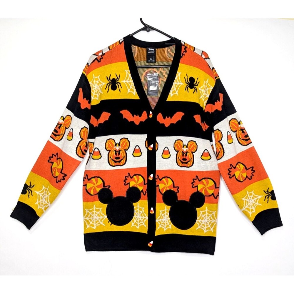 Her Universe Disney Halloween Mickey Mouse Juniors Small Cardigan Sweater
